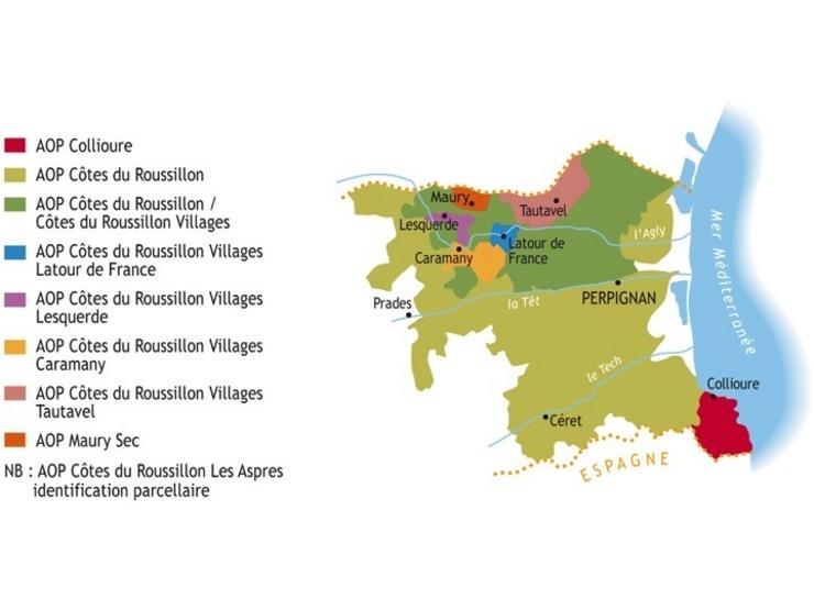 Carte cotes du roussillon civ roussillon